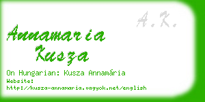 annamaria kusza business card